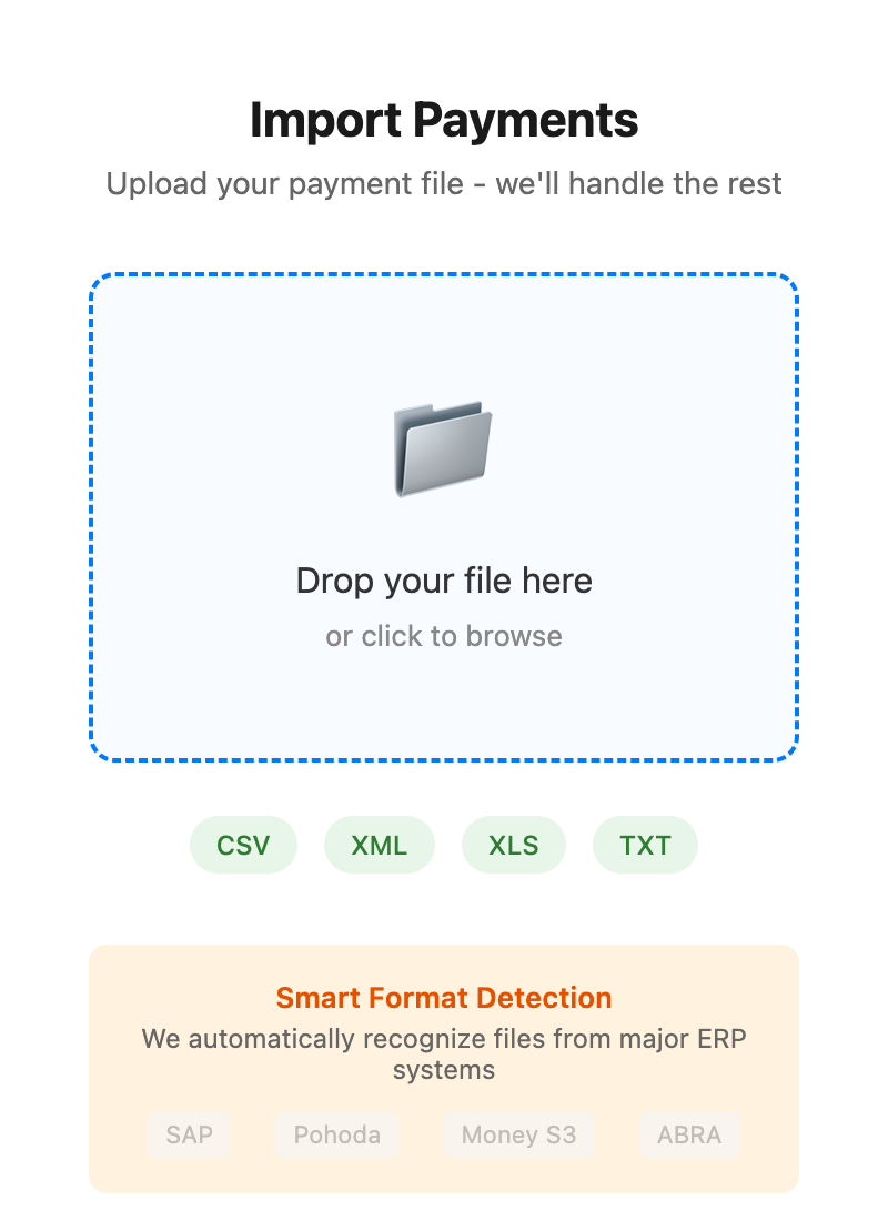 Simple drag-drop import wizard